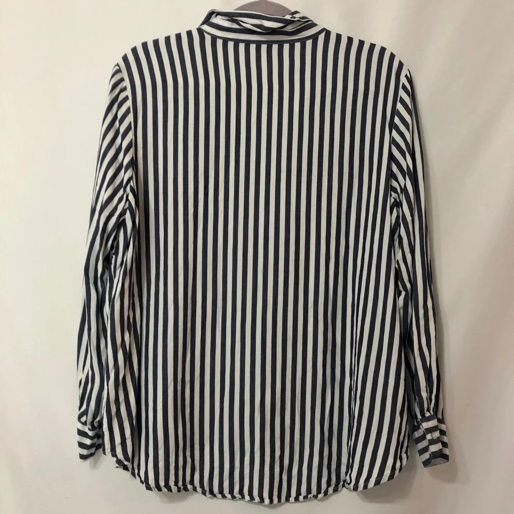 Alexander Jordan Blue Striped Button Down Shirt_7
